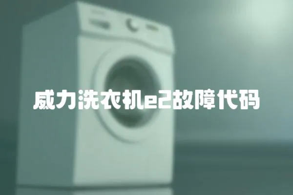 威力洗衣機e2故障代碼