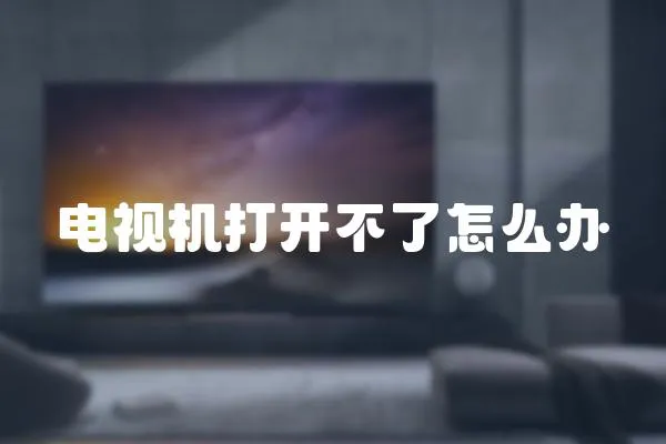 電視機打開不了怎么辦