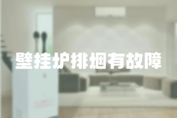 壁掛爐排煙有故障