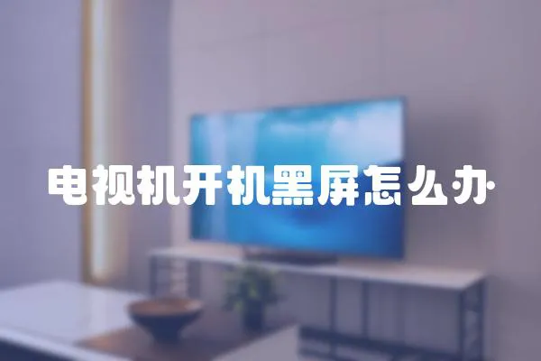 電視機開機黑屏怎么辦