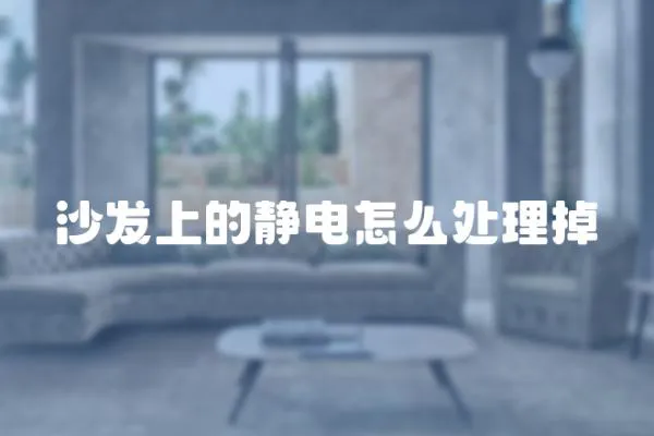 沙發(fā)上的靜電怎么處理掉