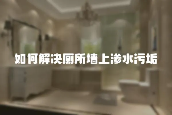 如何解決廁所墻上滲水污垢