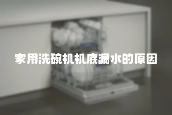 家用洗碗機機底漏水的原因