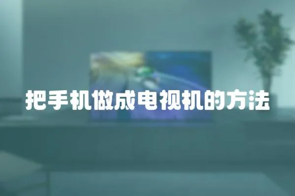 把手機做成電視機的方法