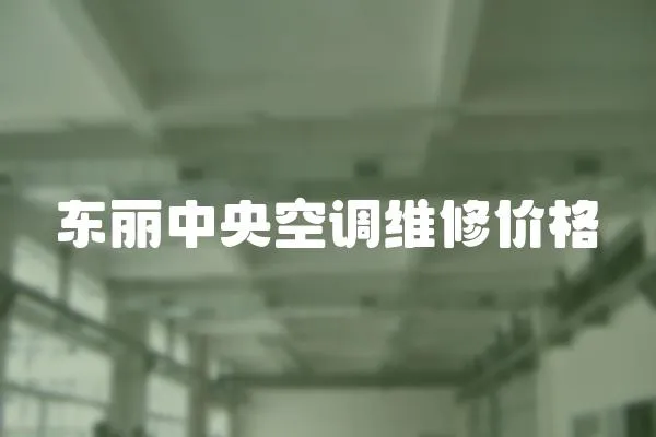 東麗中央空調維修價格