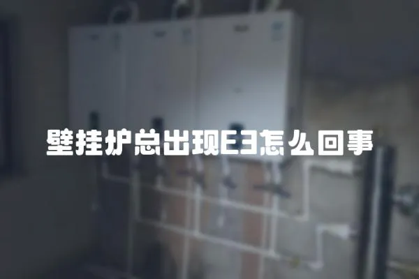 壁掛爐總出現E3怎么回事