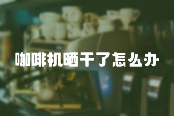 咖啡機曬干了怎么辦