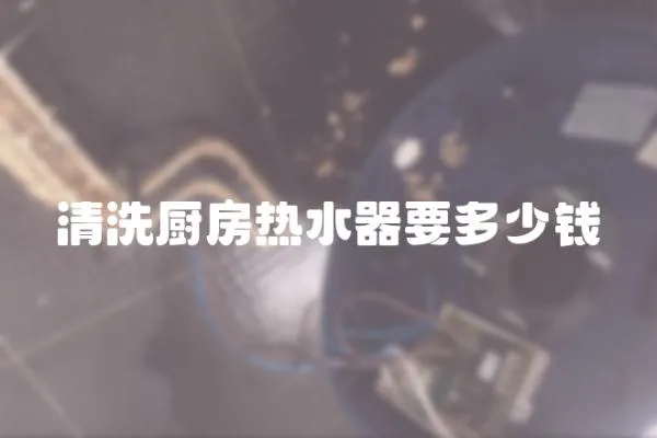 清洗廚房熱水器要多少錢