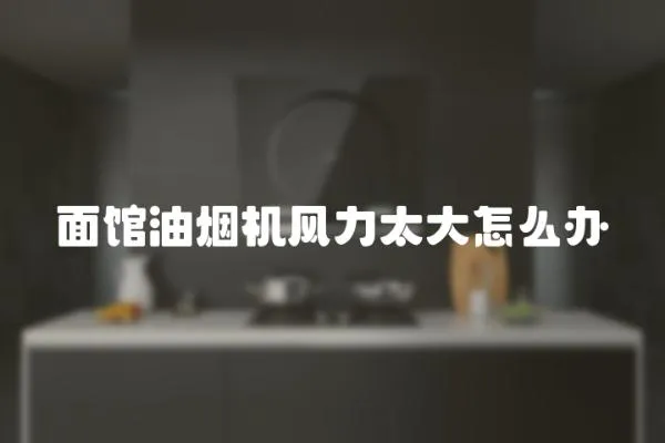 面館油煙機風力太大怎么辦
