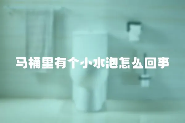 馬桶里有個小水泡怎么回事