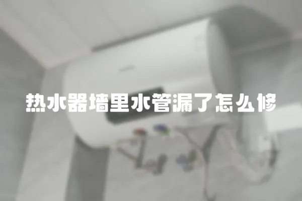 熱水器墻里水管漏了怎么修