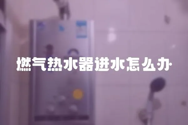 燃?xì)鉄崴鬟M(jìn)水怎么辦