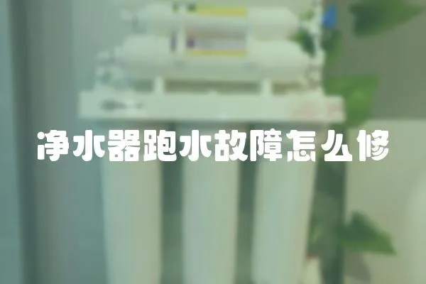 凈水器跑水故障怎么修