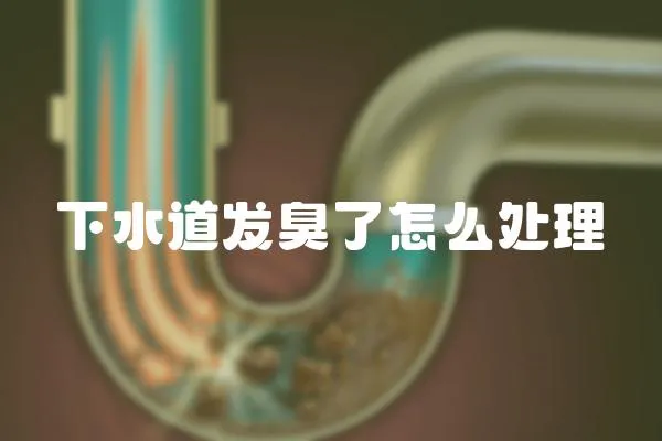 下水道發(fā)臭了怎么處理