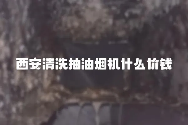 西安清洗抽油烟机什么价钱