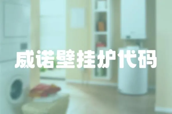 威諾壁掛爐代碼