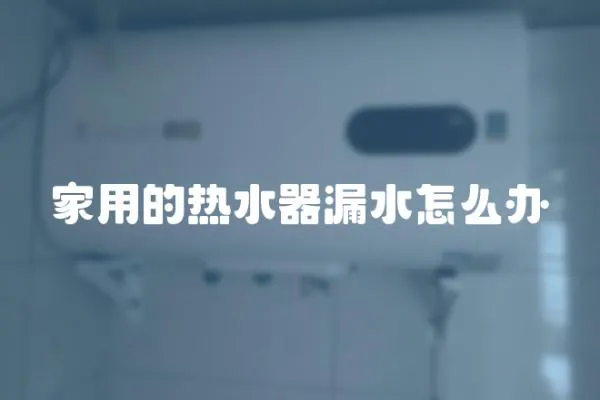 家用的熱水器漏水怎么辦
