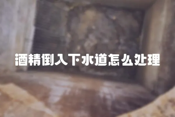 酒精倒入下水道怎么處理