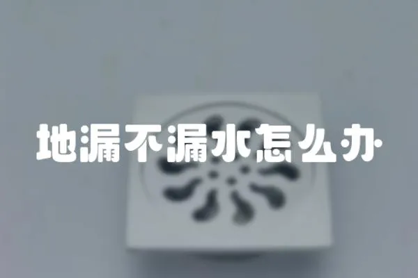 地漏不漏水怎么辦