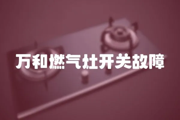 萬和燃氣灶開關故障