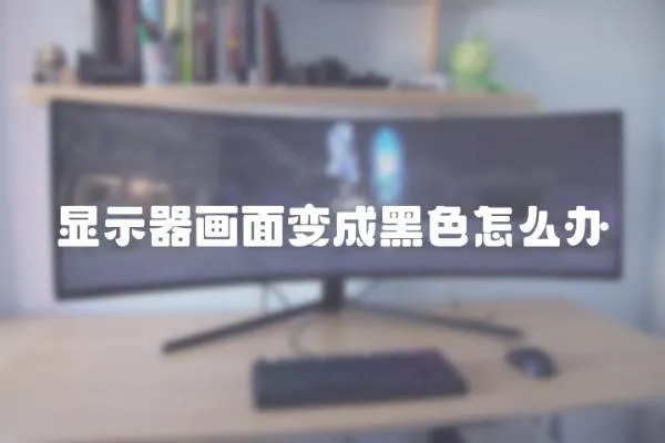 顯示器畫面變成黑色怎么辦