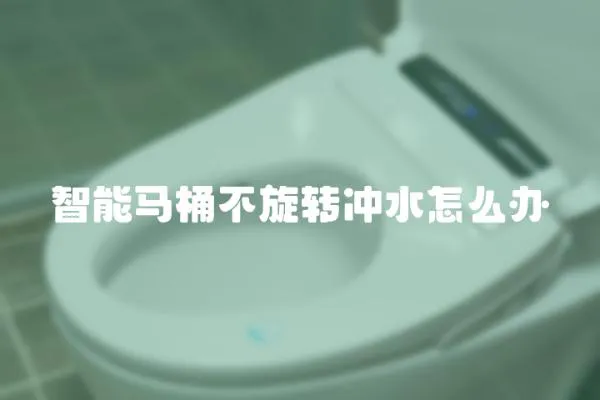 智能马桶不旋转冲水怎么办