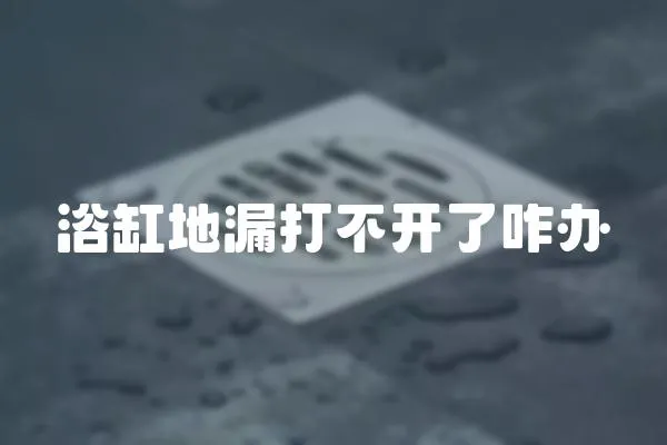 浴缸地漏打不開了咋辦
