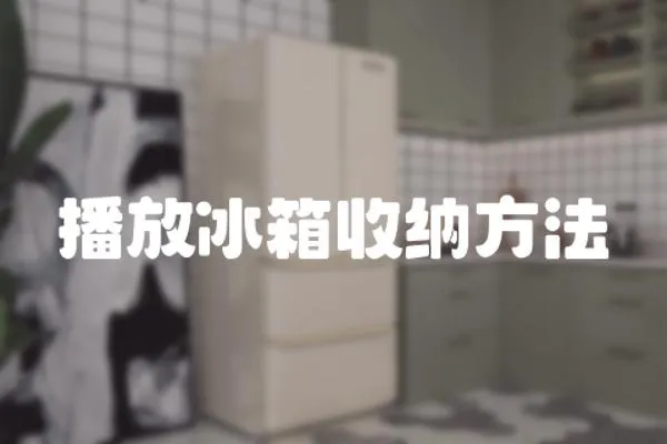 播放冰箱收納方法