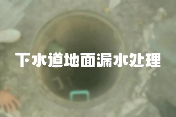 下水道地面漏水處理
