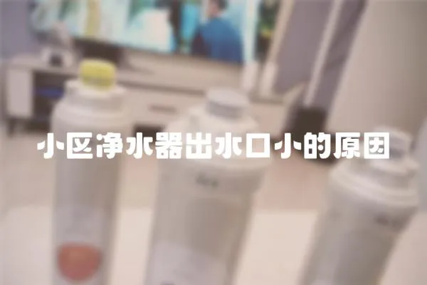 小區凈水器出水口小的原因