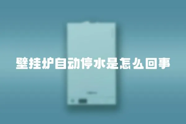 壁掛爐自動停水是怎么回事