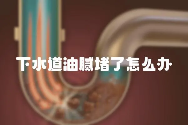 下水道油膩堵了怎么辦