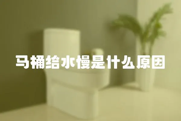 馬桶給水慢是什么原因
