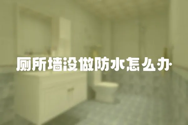 廁所墻沒(méi)做防水怎么辦