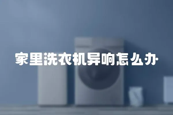 家里洗衣機異響怎么辦
