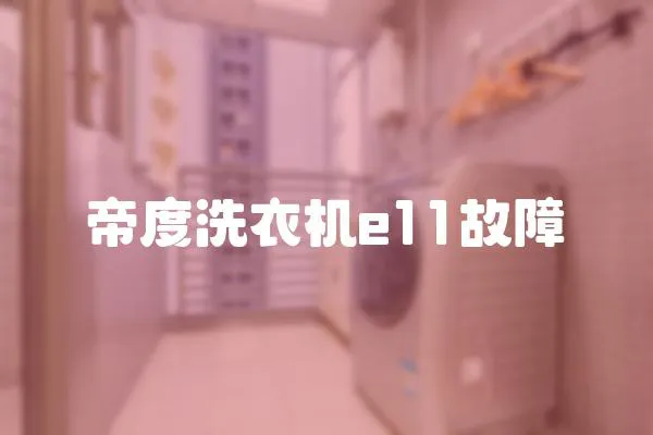 帝度洗衣機(jī)e11故障