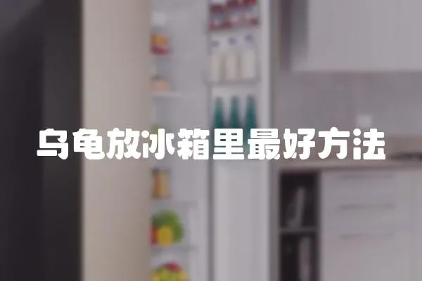 烏龜放冰箱里最好方法