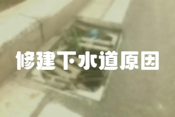 修建下水道原因