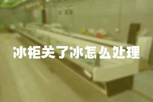 冰柜關了冰怎么處理