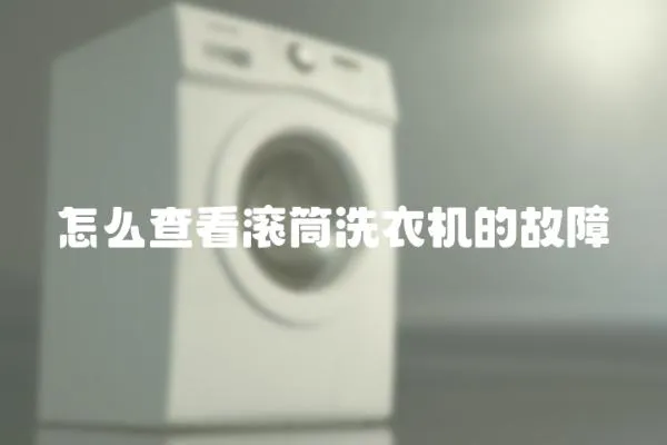 怎么查看滾筒洗衣機的故障
