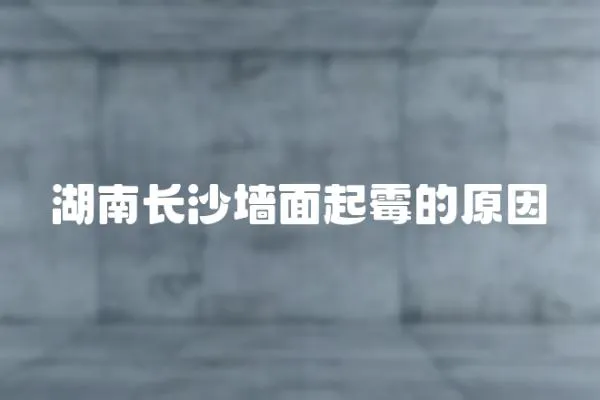 湖南長沙墻面起霉的原因