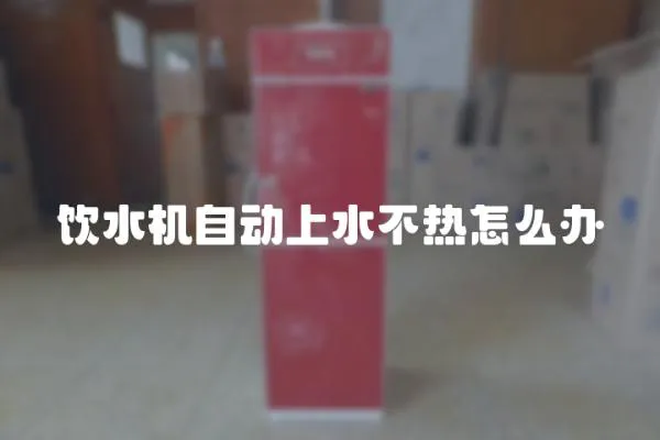 飲水機自動上水不熱怎么辦