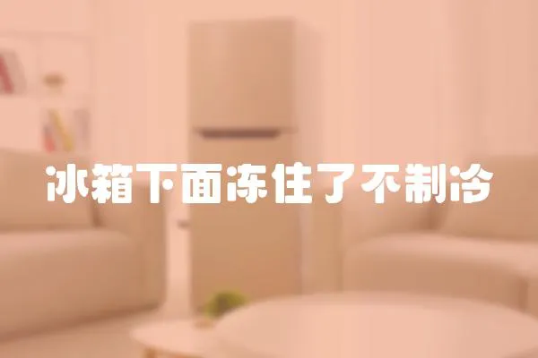 冰箱下面凍住了不制冷