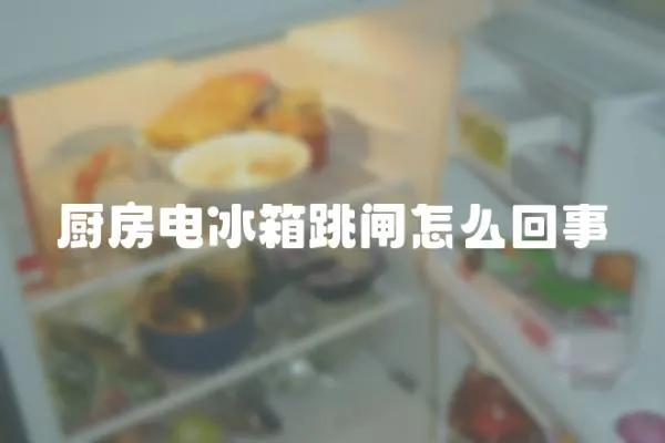 廚房電冰箱跳閘怎么回事