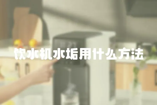 飲水機水垢用什么方法