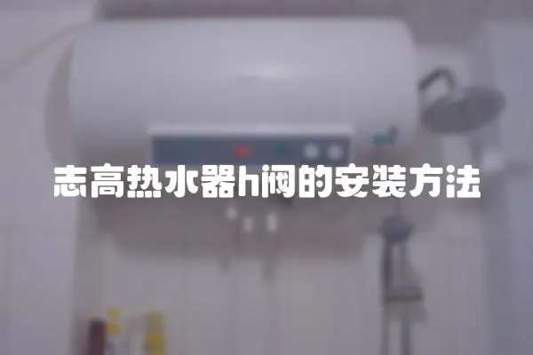 志高熱水器h閥的安裝方法