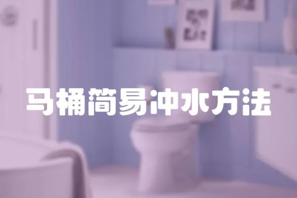 馬桶簡易沖水方法