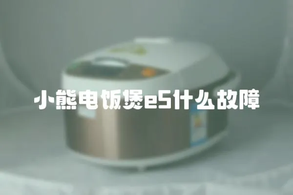 小熊電飯煲e5什么故障
