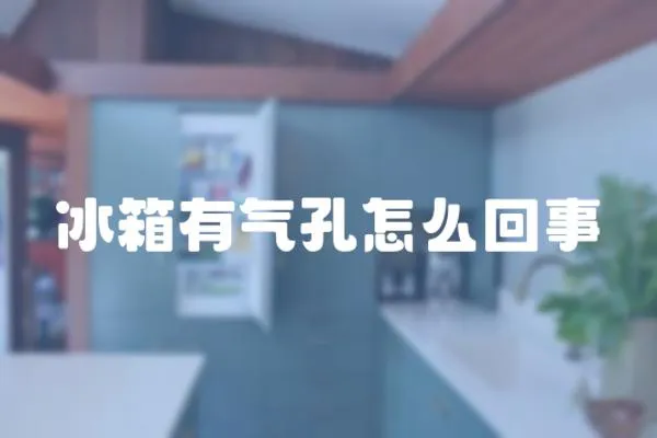 冰箱有氣孔怎么回事