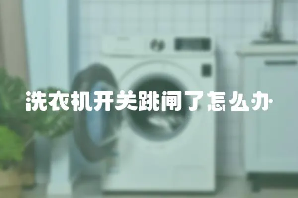 洗衣機開關跳閘了怎么辦
